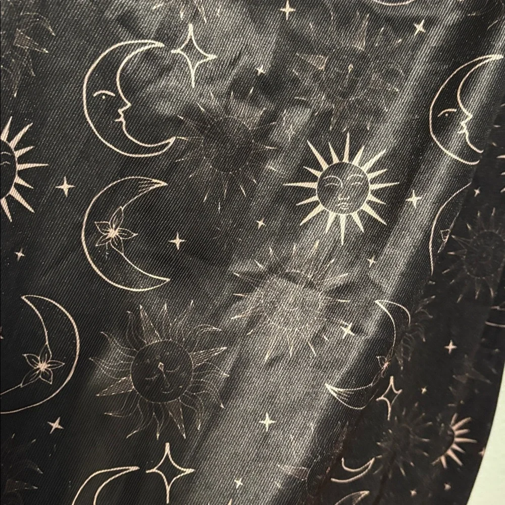 Urban Outfitters Mini Dress Black Dress with Starry Design Size: Medium - Picture 3 of 5